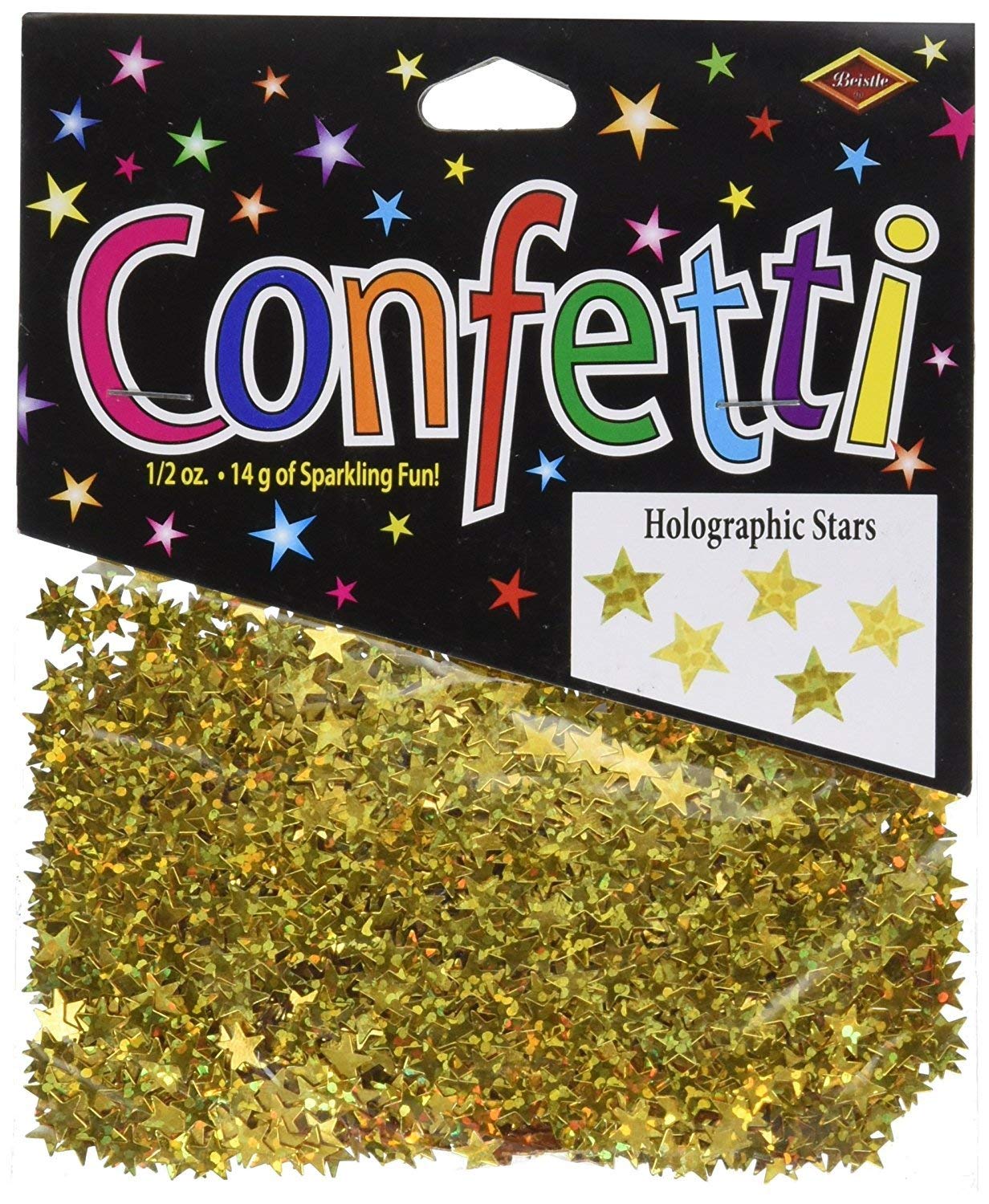 Beistle Holografisches Stern-Konfetti, goldfarben, 0,5 l