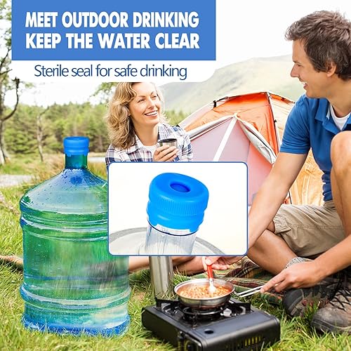 Miniatura 4 de Tapón reutilizable para jarra de agua de 3 5 galones, tapas de botella de agua de 2.165 in, tapas de silicona de repuesto antisalpicaduras, paquete