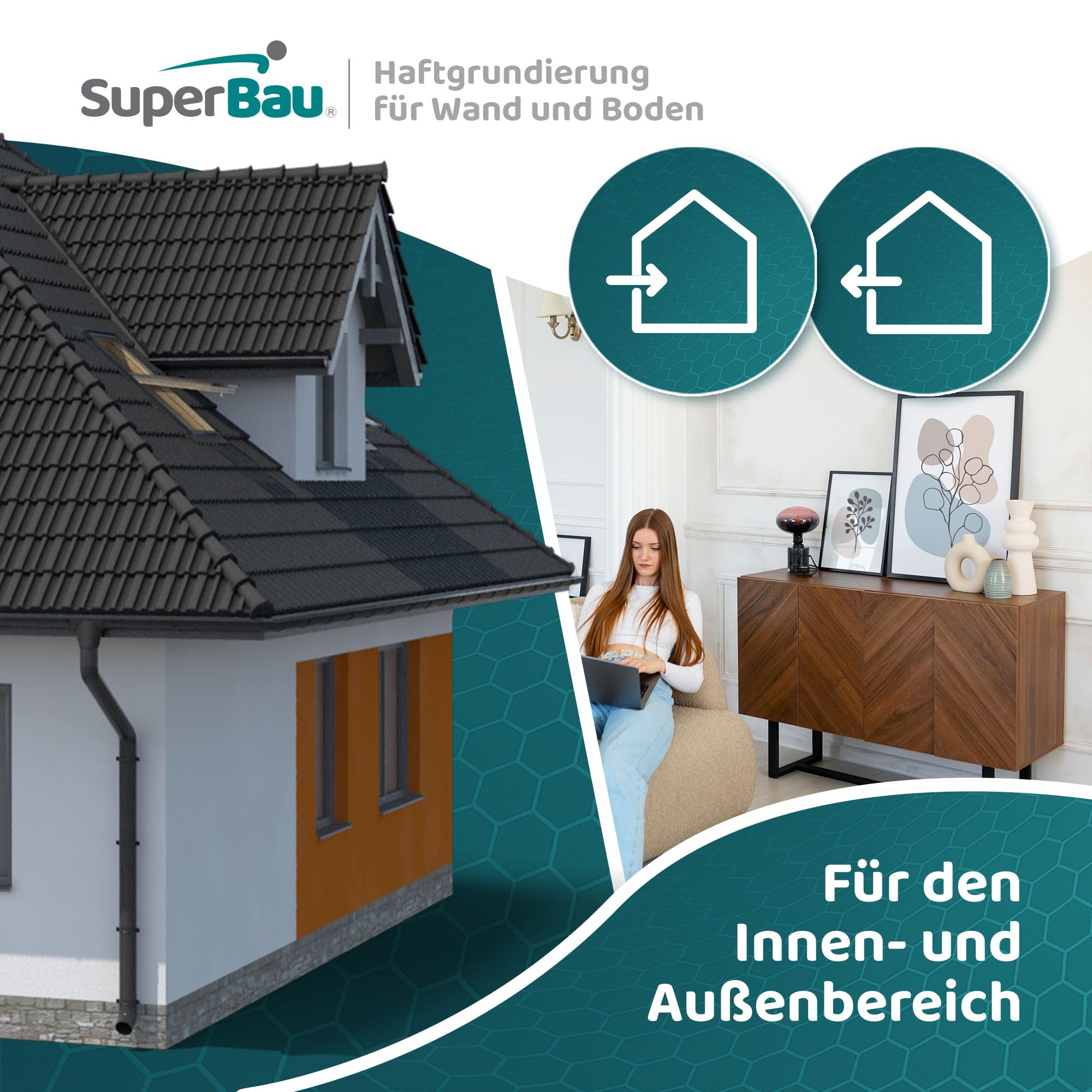BETON KONTAKT 25kg (≈85m²) Haftgrundierung mit Quarzsand – Haftgrund für Beton, Putz & Fliesen, rosa Haftbrücke für glatte, nicht saugende Untergründe, innen & außen