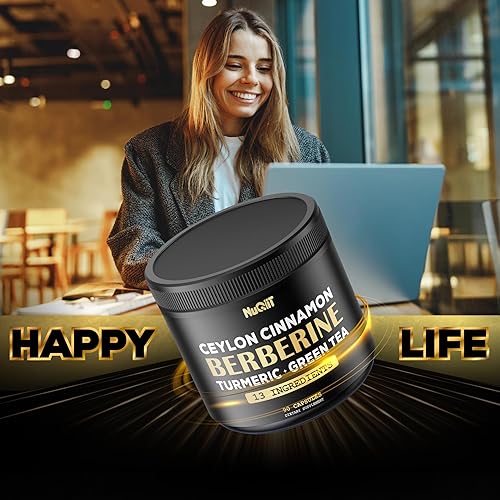 Miniatura 5 de Suplemento de berberina. Curcumina de cúrcuma añadida, té verde y más - Apoya la salud del corazón, el manejo del cuerpo y el sistema inmunológico -