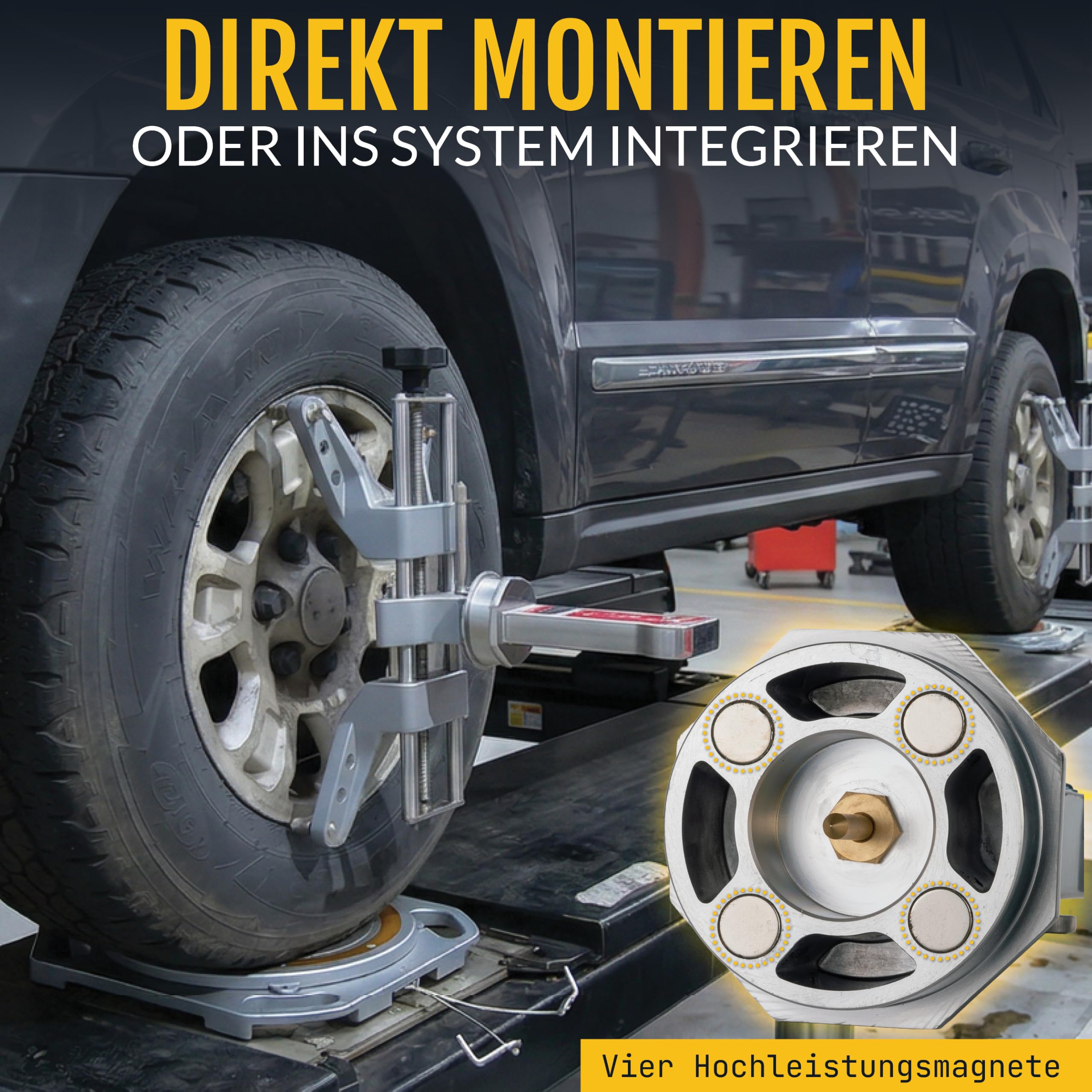 AutoSolo Magnetisches Sturz-, Nachlauf- und Spreizungs-Messgerät - Erschwingliches 3-in-1 Achsvermessungswerkzeug für DIY-Mechaniker
