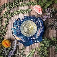 Vista 3 de FUNSHOWCASE Manos grandes ahuecadas y bolas de esfera de resina epoxi moldes de silicona, hacer cenicero, plantador, vela, bandeja de baratija
