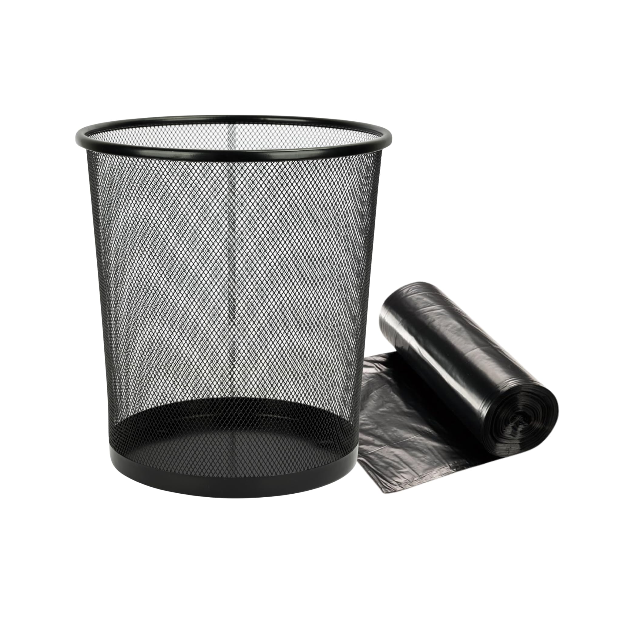 GoodWill Tech Metal Mesh Waste Open-Top Dustbin,Pack Of 2 For Home/Kitchen-Small(9.4L)Black-image-15