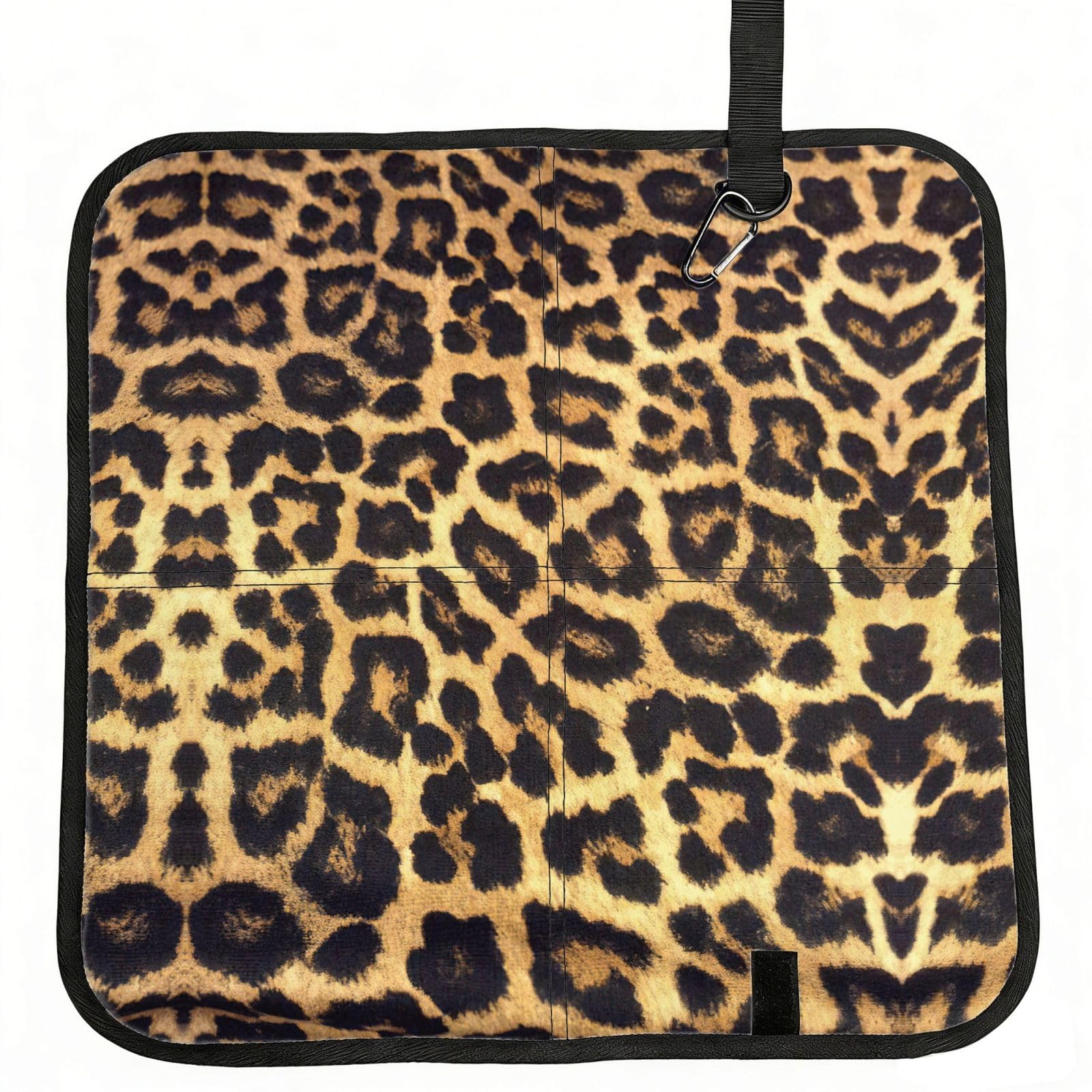 VCzsdff Leopard Print Print Portable Seat Cushion Folding Bleacher Pad Compact Picnic Sitting Mat Polyester 40cm