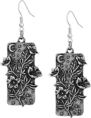 HAQUIL Pendientes colgantes retro vintage, regalo de joyería para mujer, Zinc, No es una piedra preciosa