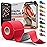Kinesiology Tape-Incredible Support for Athletic Sports and Recovery + Free Taping Guide - Pre-Cut 2 inch 16.4 feet (Crimson Red + Free Taping Guide, 1 Pack)