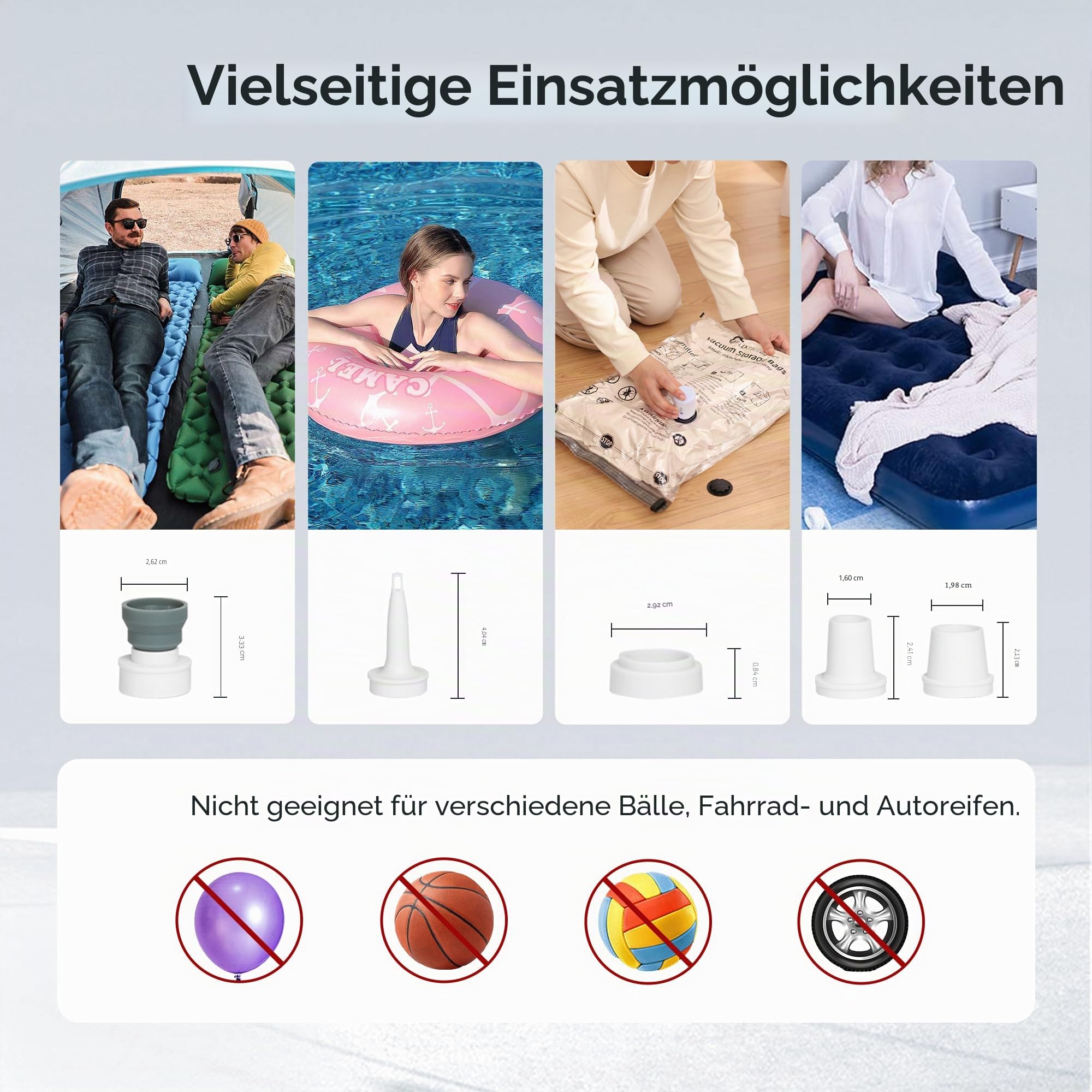FLEXTAILGEAR EVO Pump, Tragbare Elektrische Pumpe,Luftmatratze Pumpe, Hoher Luftdruck von 4,5kPa, 3800mAh Akku,5 Mehrfachfunktion Düsen für Doppelbett,Schlauchboot,Einzelbett,Luftmatratze