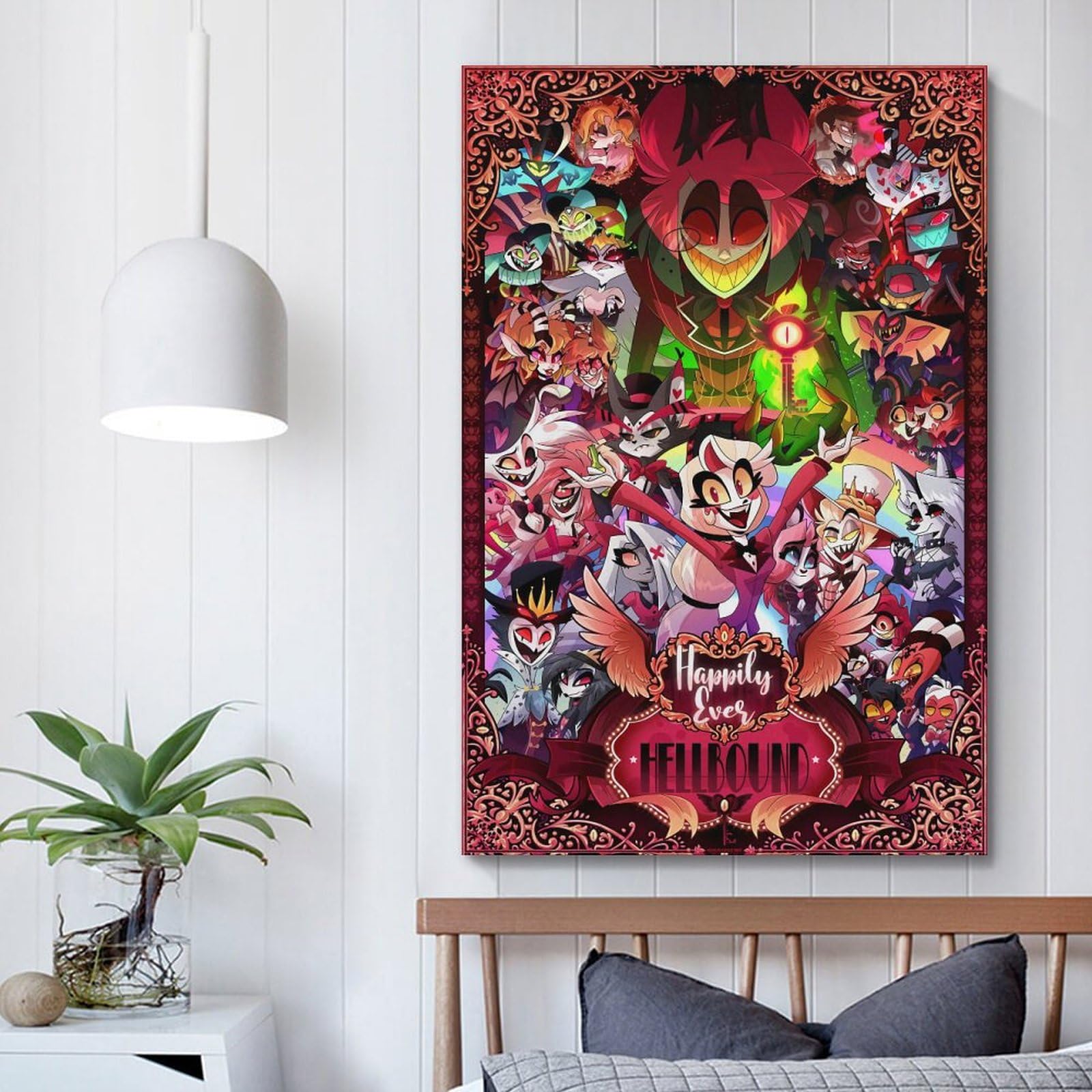 ORCOW Hazbin Hotel Art Poster Poster Classici Psainting, Immagine su Tela per Parete Soggiorno Camera da Letto Decorativa 40X60Cm Senza Cornice