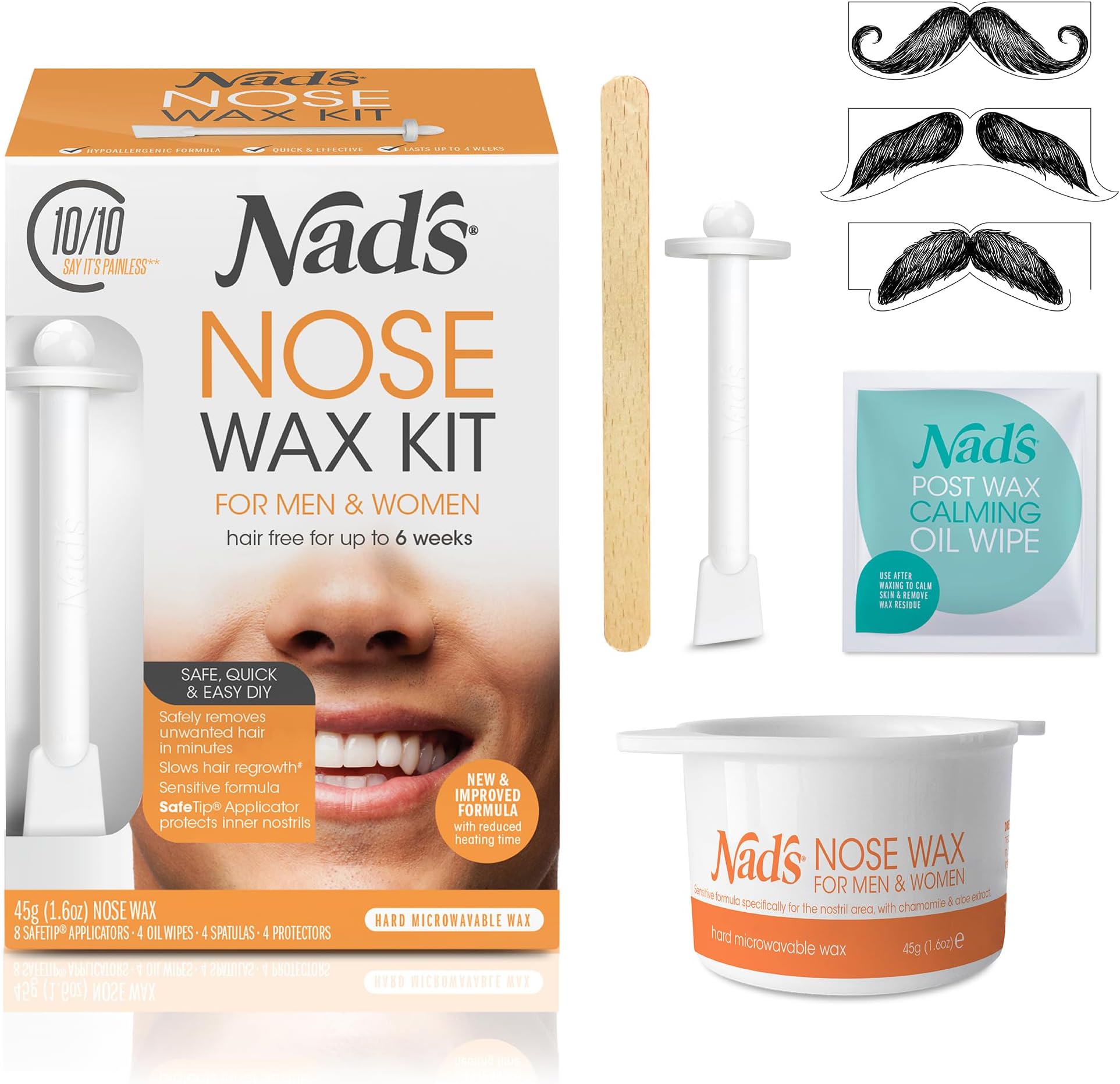 Nad's Nose Wax Kit for Men & Women Waxing Kit for Quick
