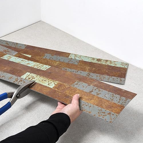 Miniatura 9 de Aspect Panel de metal envejecido para despegar y pegar en plata dorada (muestra de 6 x 6 pulgadas)