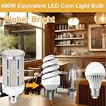 Paquet de 2 50W LED Ampoule claire de maïs 6000 Ampoule de maïs Led de Lumen Super Bright 3000K Blanc chaud E26/E27 Base LED Ampoule pour maison Garage éclairage Garage jardin Bureau Ménage