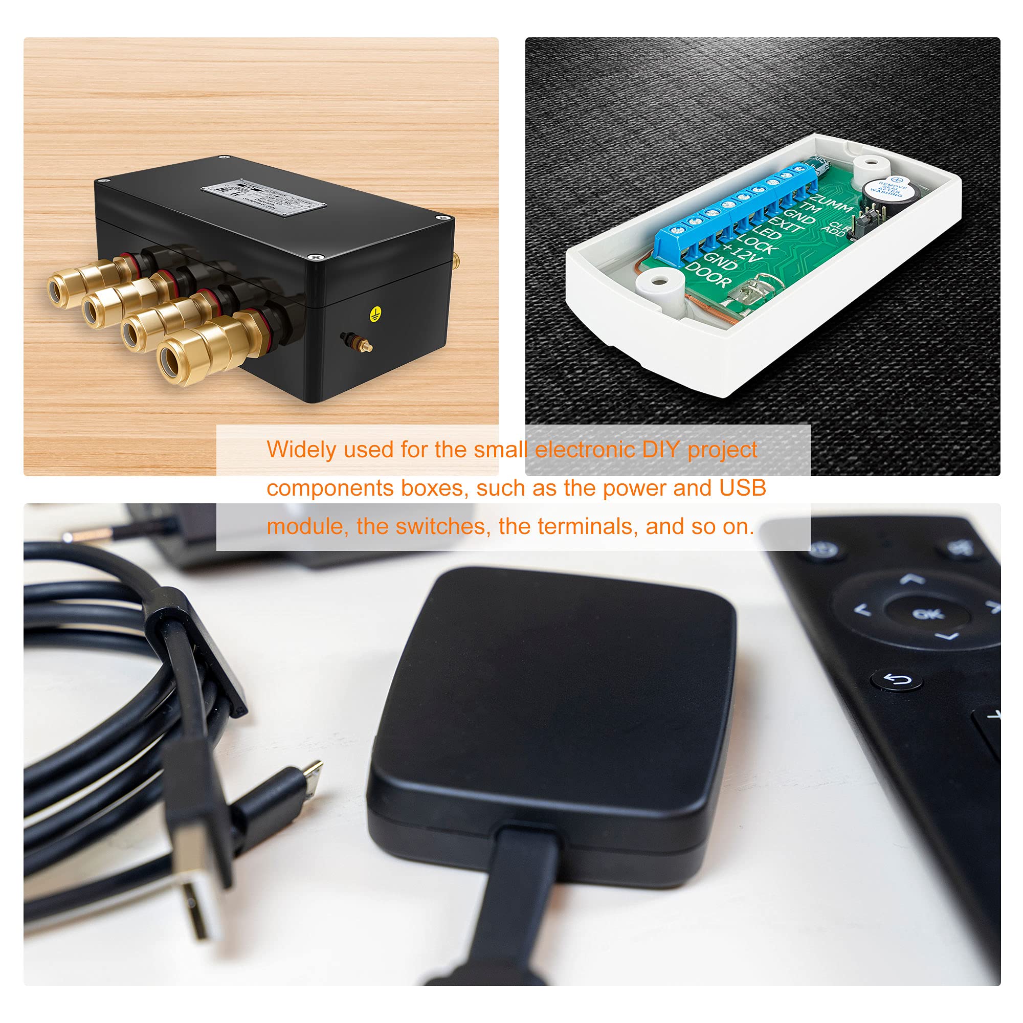 Sourcingmap 7.9" X 4.7" X 2.9" Boîte Jonction ABS Gris Projet