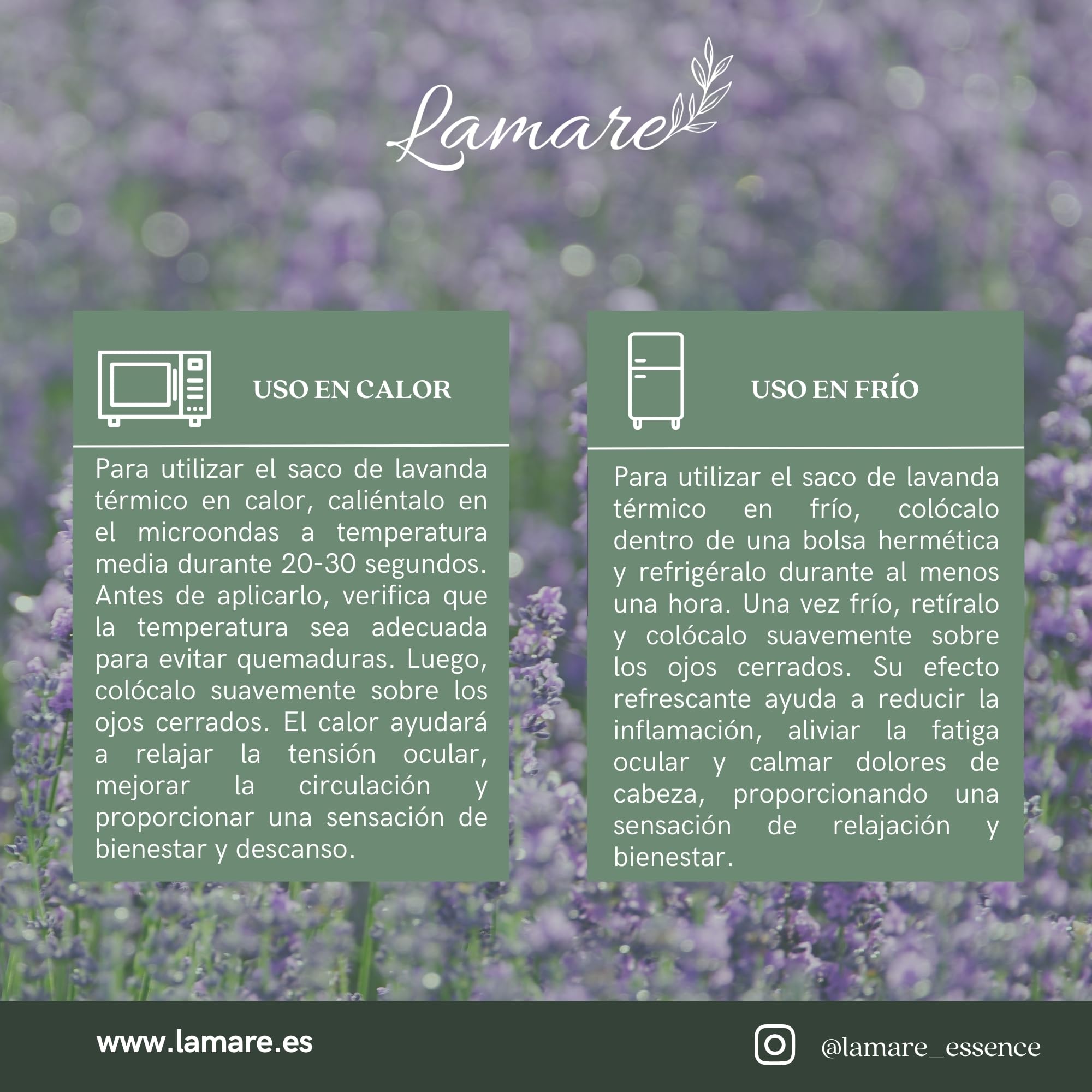 LAMARE Saco Semillas Microondas de Trigo y Lavanda 24 x 8 cm Funda Lavable 100% Algodón - Cojín Térmico Para Ojos Terapia Frío y Calor y Cólicos Bebe. (Rosas Crudo) Saco de Semillas Para Microondas.