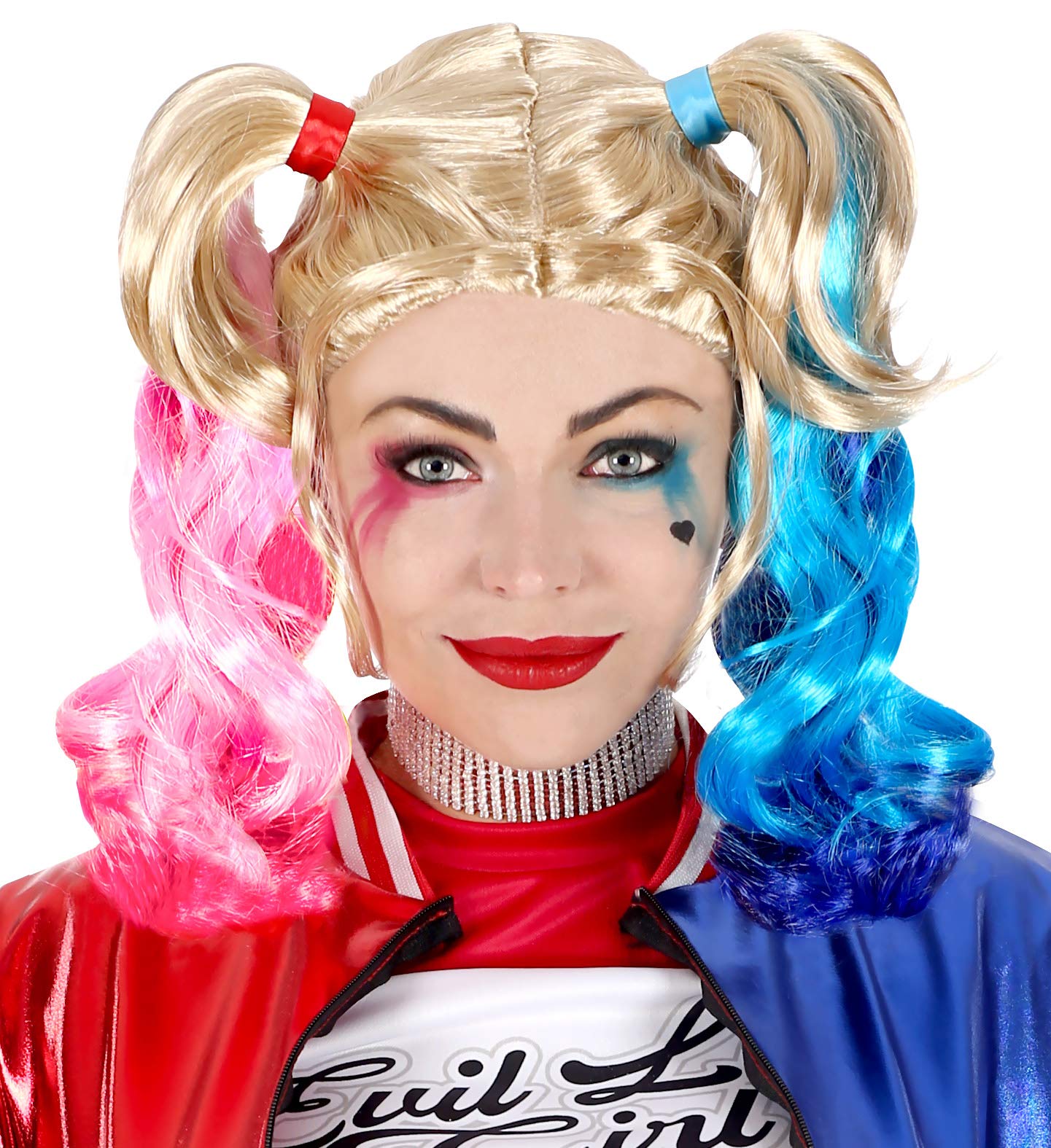 Widmann Harlequin Mean Wig Halloween Fancy Dress Costume Accessory