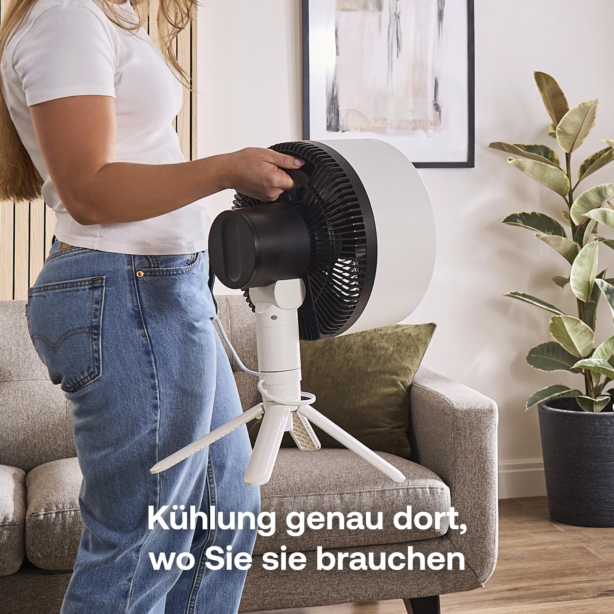 DIMPLEX DUOCOOL Smart 2-in-1 Ventilator Stand- & Tischventilator 5 Geschwindigkeitsstufen Turbo 20m Reichweite 36dB App Google Home Alexa Fernbedienung
