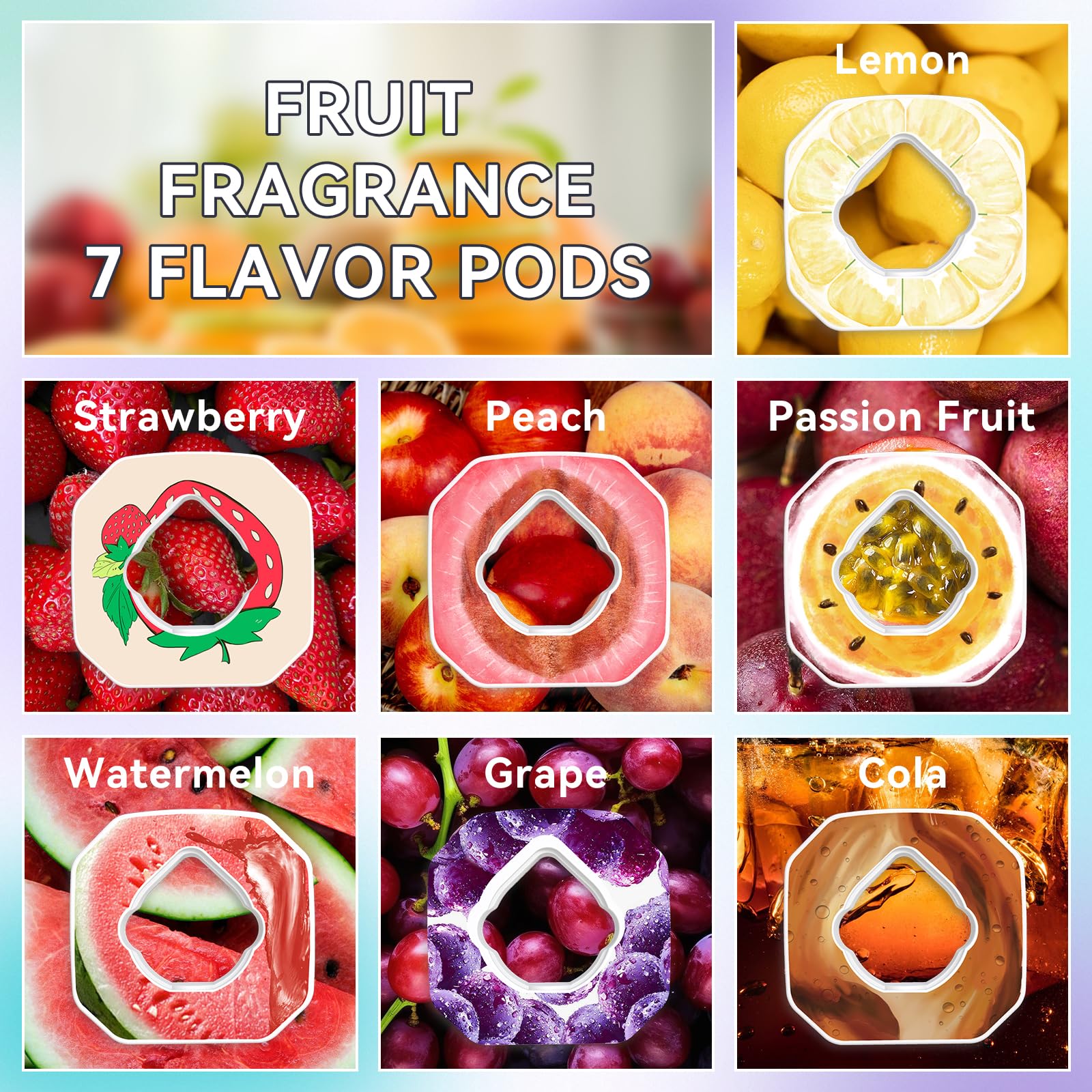 Metyniete Air Flasche 900ML - Mit 7 Geschmack Pods - BPA-frei Tritan - Sport Wasserflasche