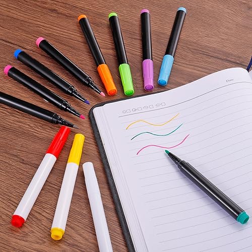 Miniatura 6 de PATIKIL Rotuladores de borrado en seco, paquete de 10 unidades, tinta naranja y gris, punta fina, bajo olor, pizarra blanca para oficina, hogar,
