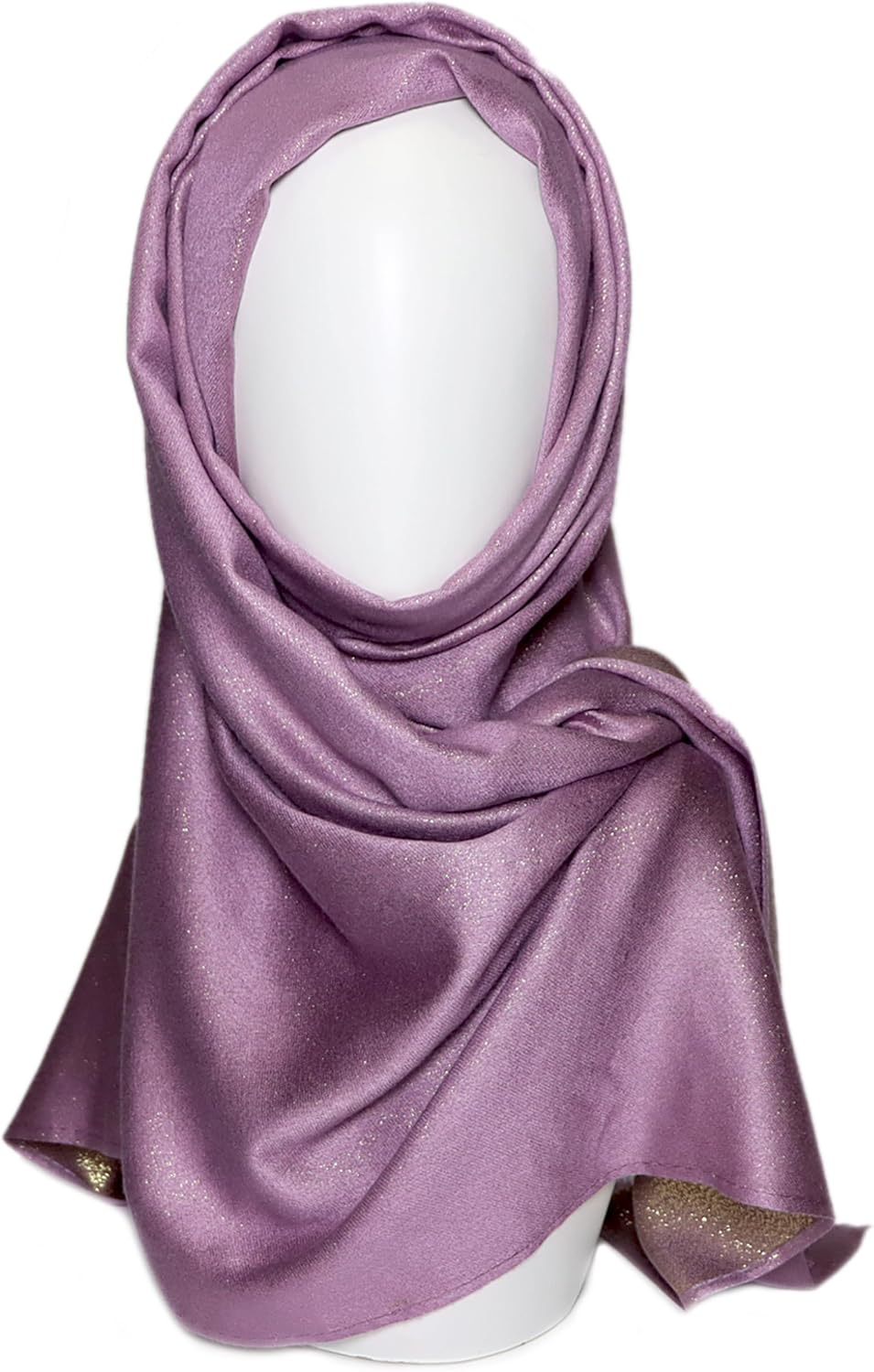 Gragengs Women's Sparkling Metallic Pashmina Shawls and Wraps Long Party Scarf Solid Color Two Tone - Image 6