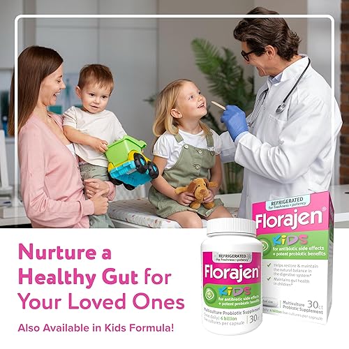 Miniatura 7 de Florajen Probióticos Acidophilus, salud intestinal, salud vaginal y suplemento de apoyo inmunológico, alivio del estreñimiento y la hinchazón para