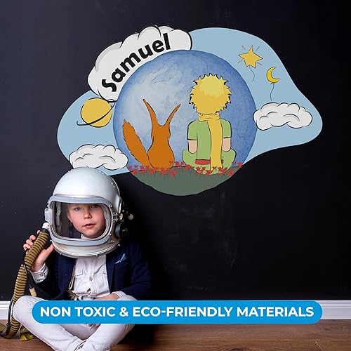 Miniatura 5 de Decoración de pared personalizada con el nombre del principito y el zorro, calcomanías de pared con nombre personalizado para la decoración de la