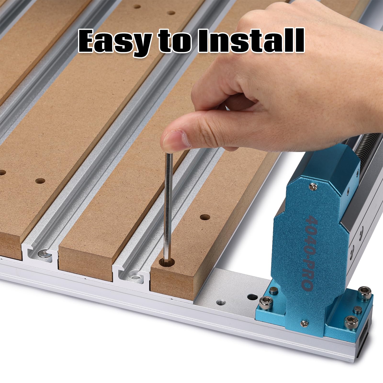 Genmitsu 4040 Spoilboard hybride en aluminium et MDF pour fraiseuse CNC 4040-PRO 400 x 600 x 18 mm