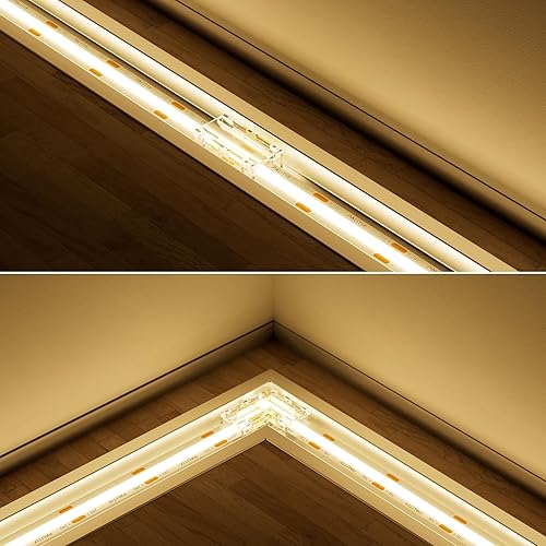 Miniatura 8 de PAUTIX 8mm Conectores COB de 2 pines 8 piezas, Conectores en forma de L/de esquina, Adaptador de terminal de extensión sin soldadura reutilizable, 2