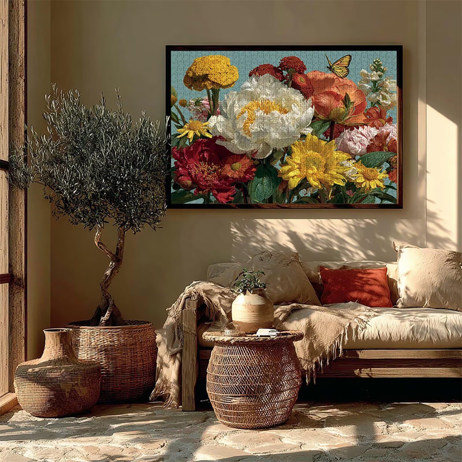Puzzle Arte con Scatola Pianta, Farfalla Puzzle Legno 5000 Pezzi Adulti 156x105cm, Attività di Intrattenimento ad Alta Difficoltà, DIY Classici Gioco, Jigsaw Per Tutta La Famiglia, Regalo, S-6263