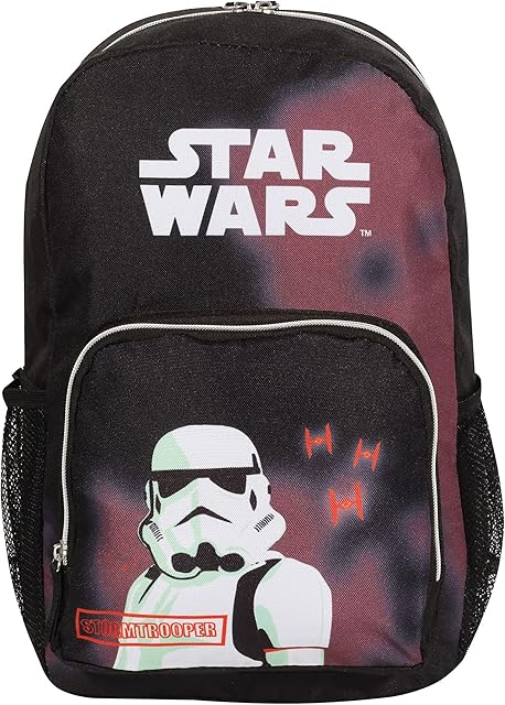 Star Wars Stormtrooper Backpack, Kids, One Size, Black, Official Merchandise