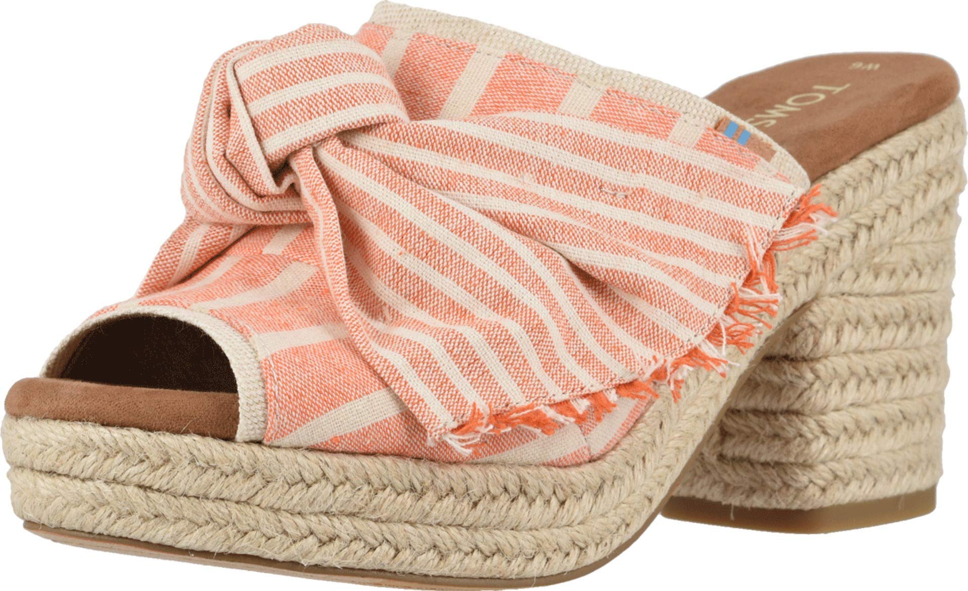 TOMS Womens Junie Block Casual Sandals Casual High Heel 3" & Up - Orange