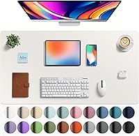 Vista 291 de Aothia Protector de escritorio de cuero, alfombrilla para ratón, alfombrilla de escritorio de oficina, secante de escritorio de cuero PU