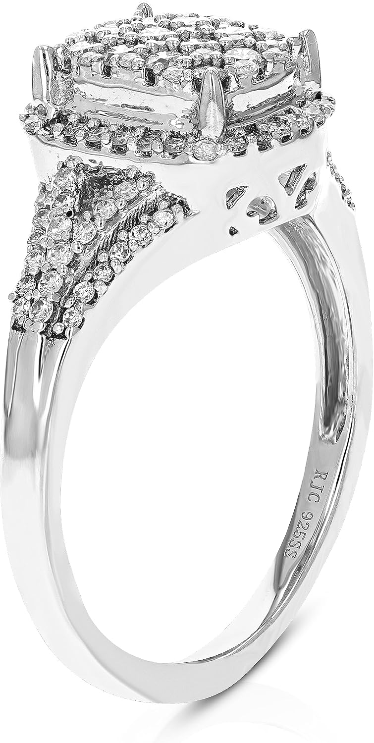 VIR JEWELS 5/8 cttw Lab Grown Diamond Ring in Sterling Silver image 2