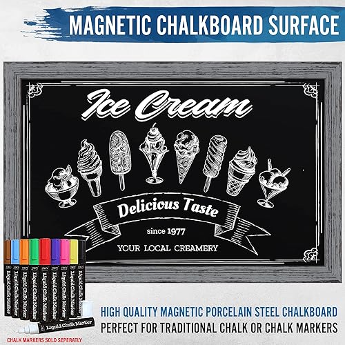 Vista 57 de HBCY Creations - Pizarras magnéticas de pared, estilo rústico