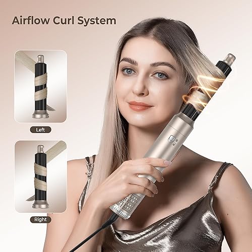 Miniatura 2 de Cepillo secador de pelo, 6 en 1, juego de cepillos secador de pelo desmontable 60000 rpm, herramienta de peinado de cabello 1000 W, cepillo de aire