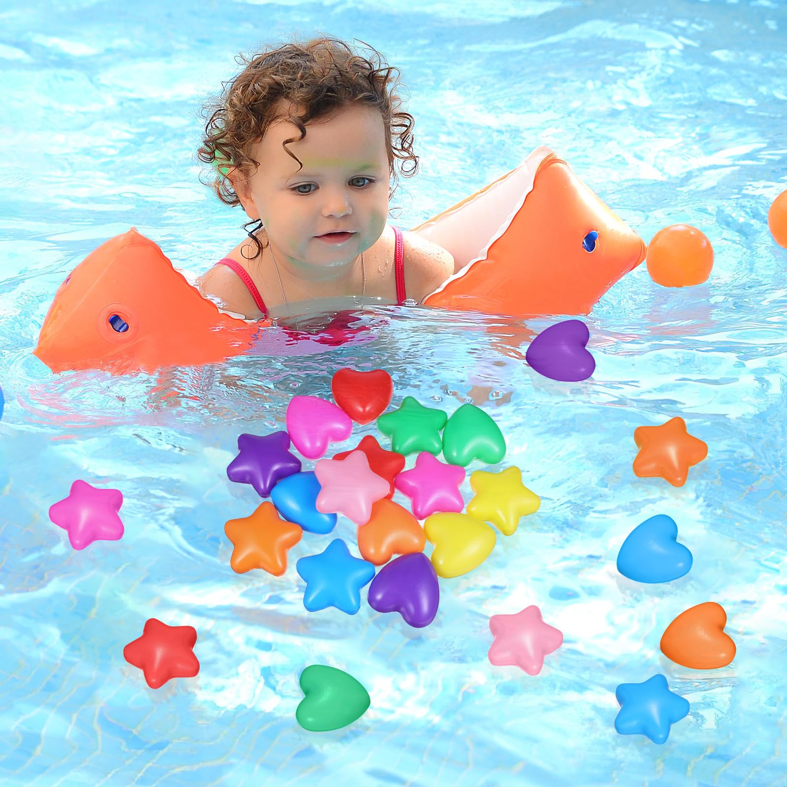 ifundom Set di 100 palline colorate con motivo a stelle e stelle, per feste di compleanno