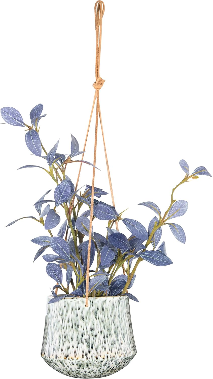 Bloomingville Green Stoneware Hanging Planter + Free Shipping