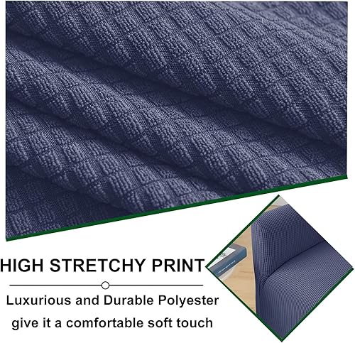 Miniatura 7 de CRFATOP Funda elástica para sillón moderna de mediados de siglo, 1 pieza, de jacquard, con brazos, suave, impermeable, para sala de estar, protector