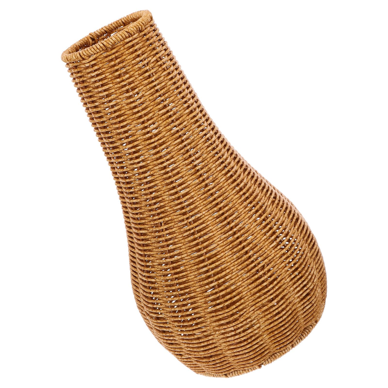 Vase en plastique marron rustique et léger pour fleurs