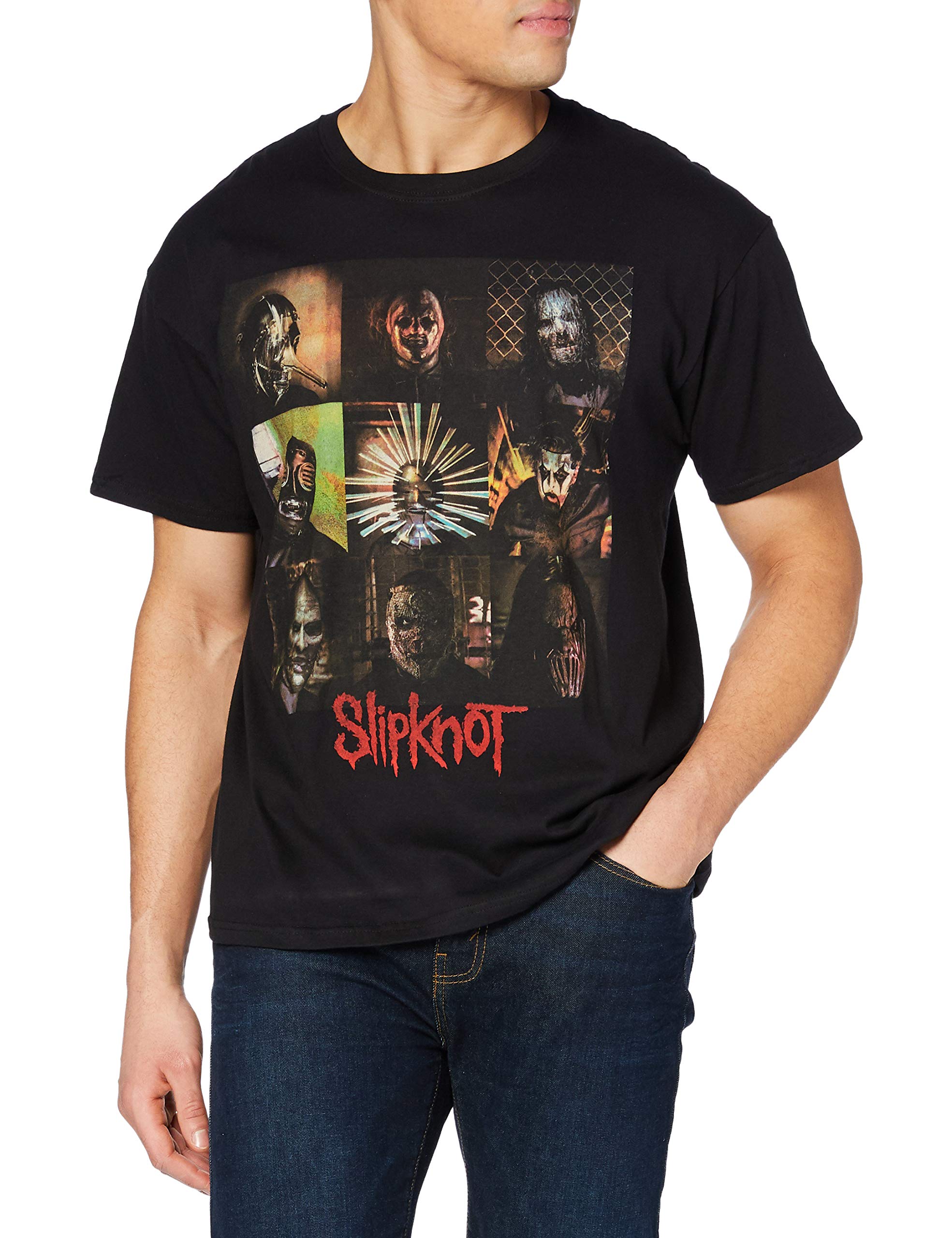 Slipknot Men's Blocks Short Sleeve T-Shirt, Black, XX-Large