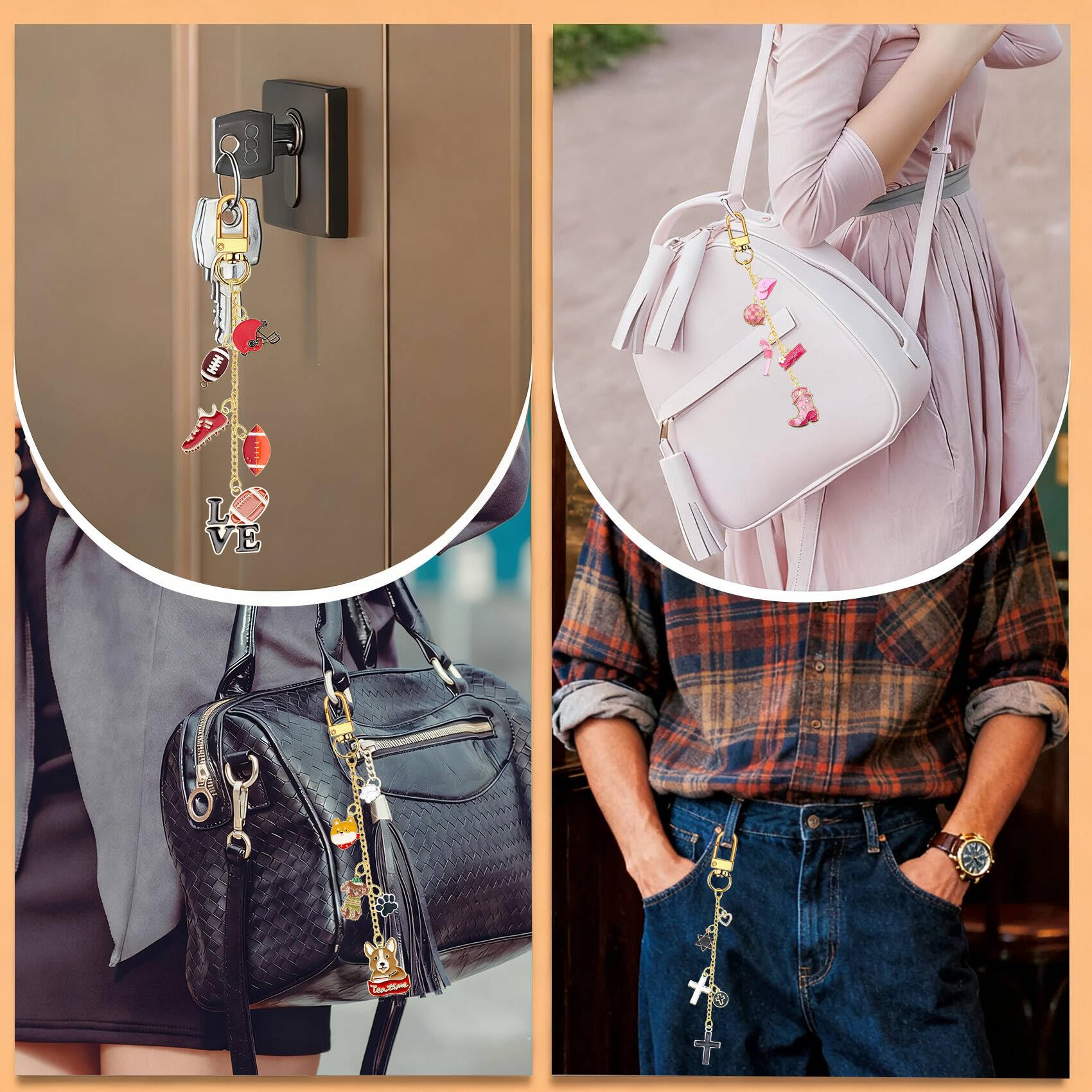 Charm-Ketten für Kindle, niedliches E-Reader-Armband, Zubehör, kompatibel mit Kindle, E-Reader, Handy, iPad, AirPod, Geschenke für Leser, Buchliebhaber