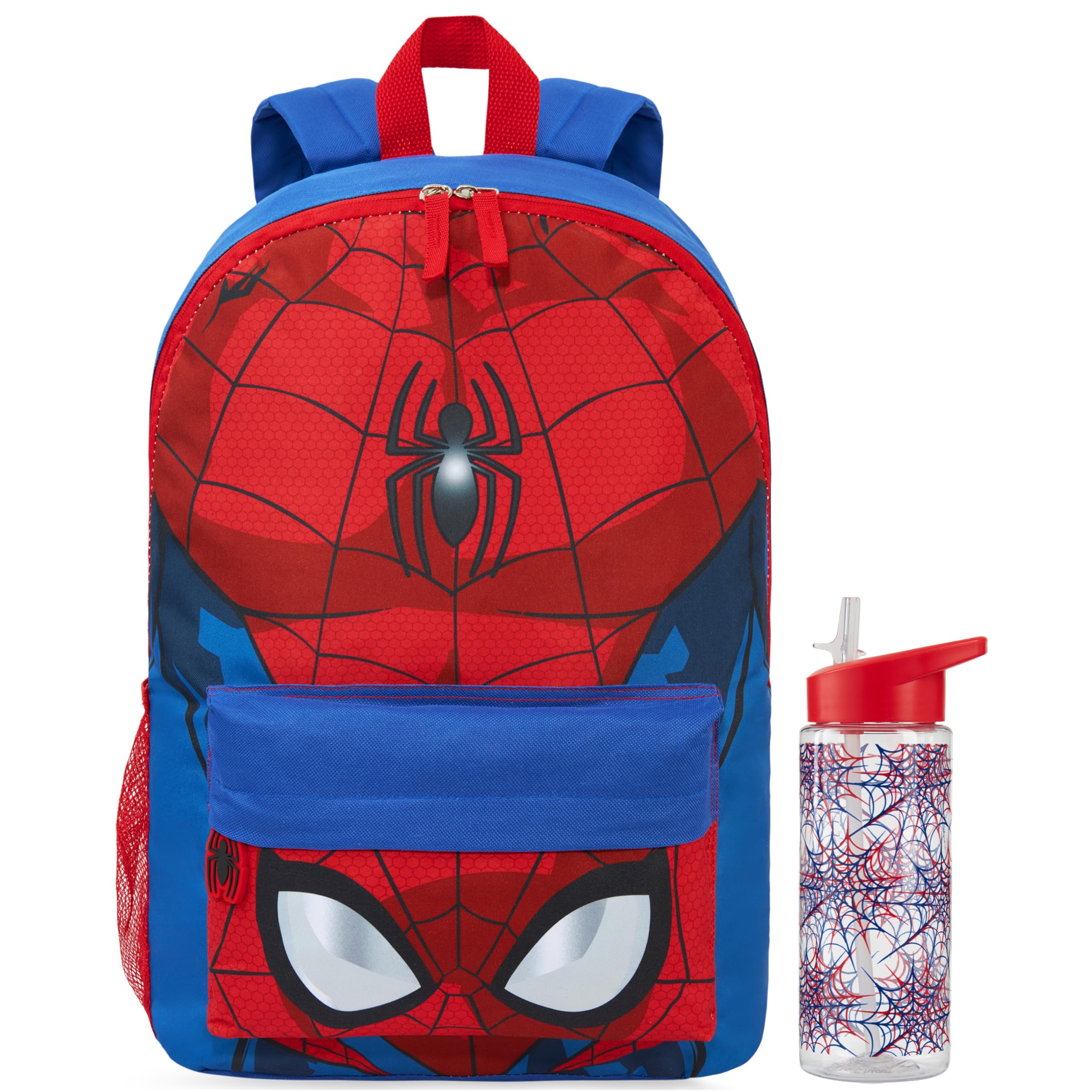 Get Trend Marvel Spiderman Zaino Bambino con Borraccia 500ml, Set Zaino Scuola e Tempo Libero, Scuola, Sport e Viaggio, Regalo Bambini (Multi Spiderman)