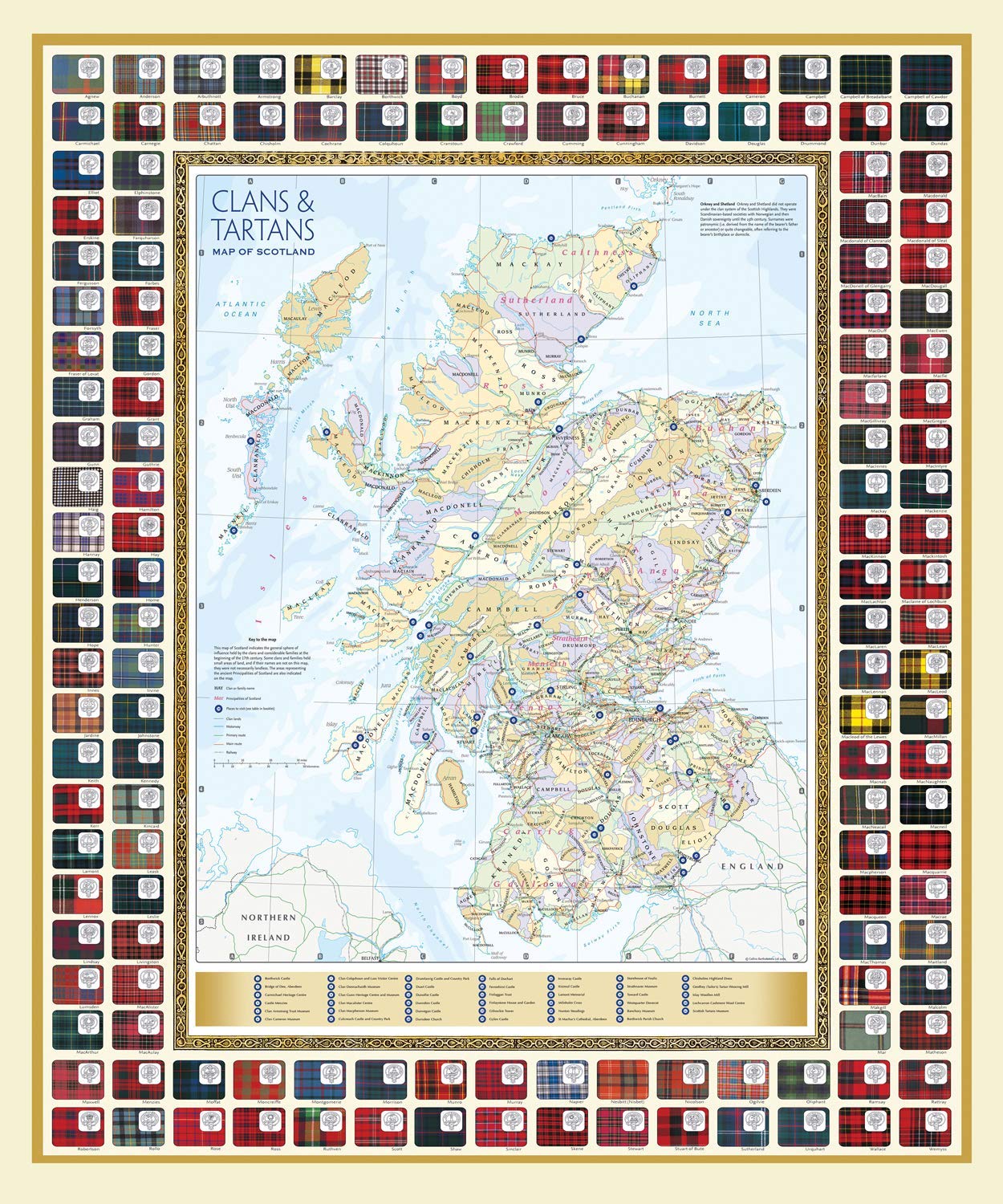 History Portal Puzzle 1000 Teile – „Karte Von Scotland Of Old“, Limitierte Auflage, Nummeriert