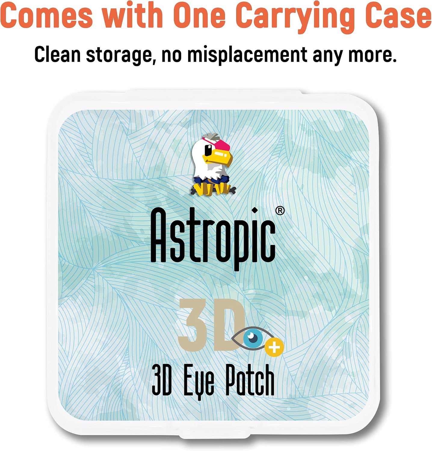 Astropic 3D Silk Eye Patch for Kids | Boys Eye Patch for Glasses | Medical Eyepatch for Children with Lazy Eye (Blue - Astronaut, Left Eye)