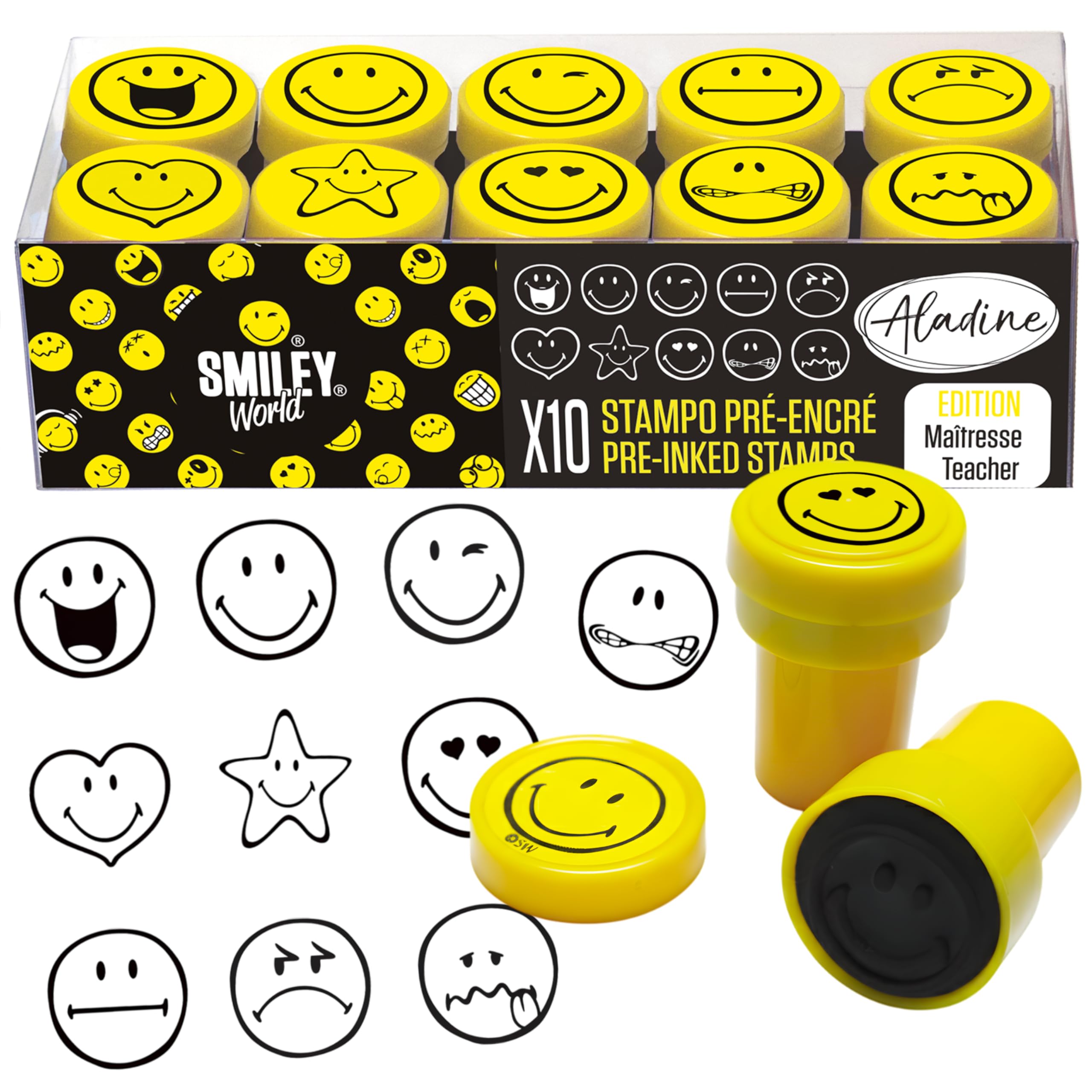 Amazon.com: Aladine 03626 Smiley Stampo Easy 3003626 Stamp Set