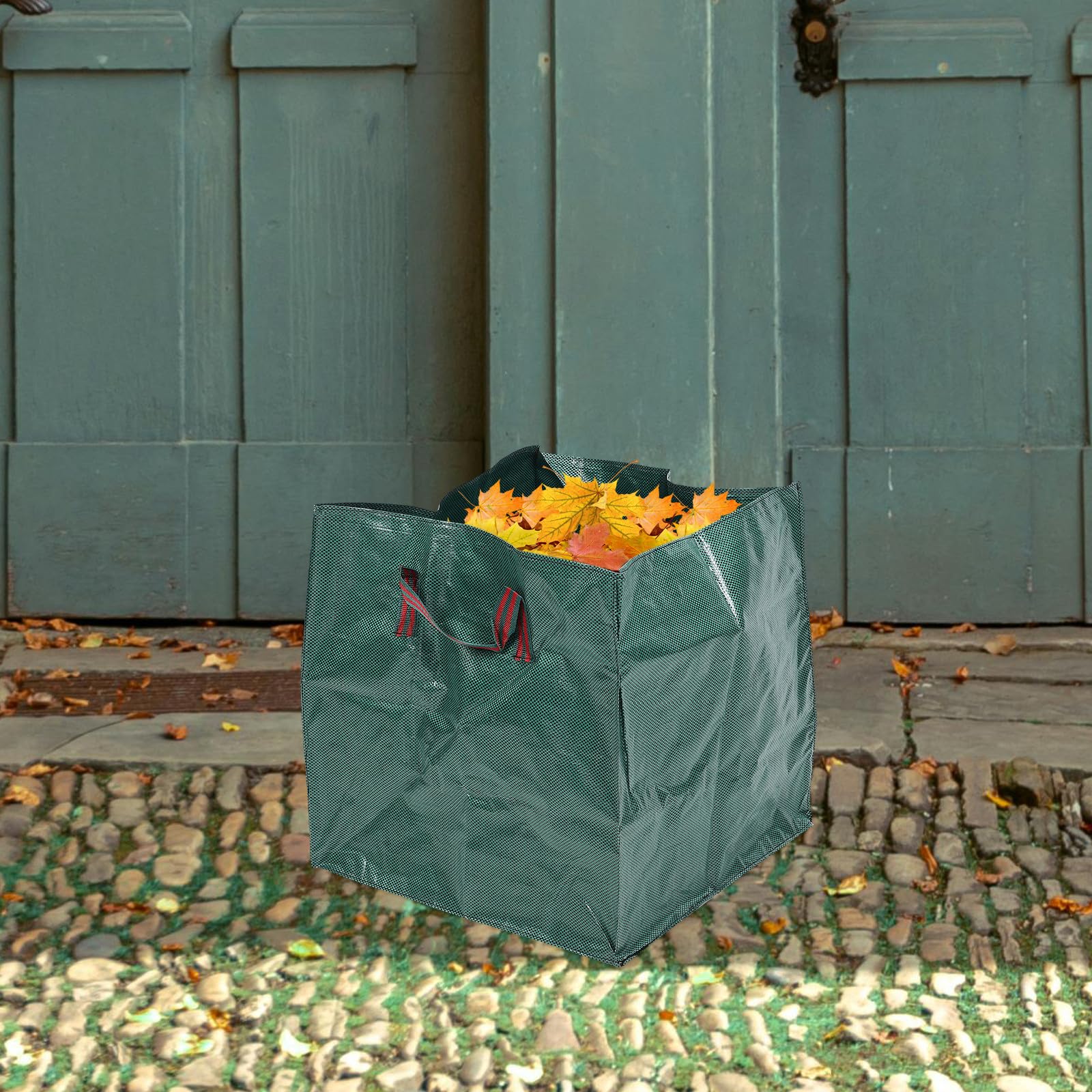 DECHOUS 2 Stück Wiederverwendbare Garten laubsäcke aus Robustem Pp material Große Kapazität Wasserbeständig zur Sammlung von Laub Unkraut und Gartenabfällen für Gartenliebhaber