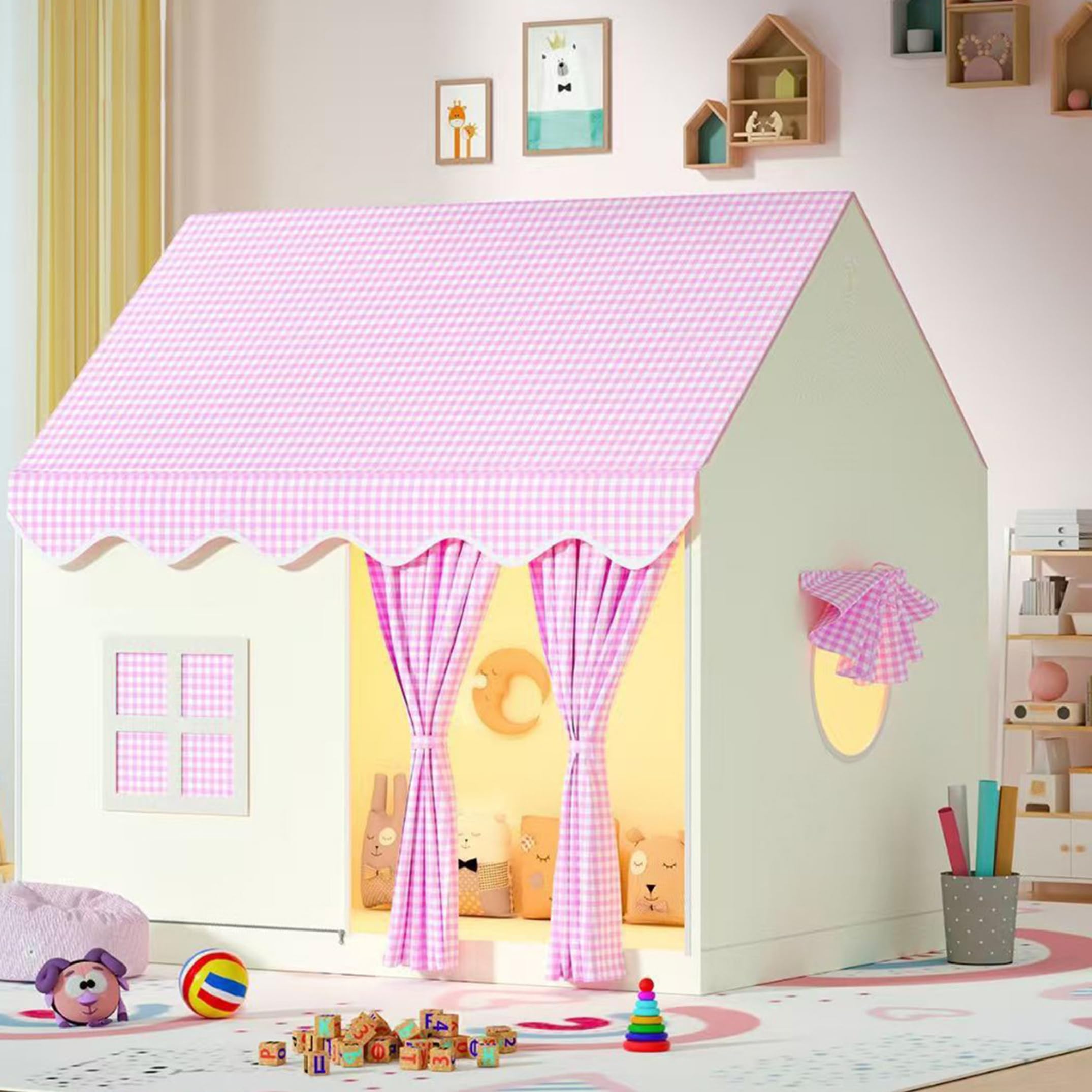 Tenda Per Bambini Tenda Da Gioco Per Bambini Pieghevole Per Interni Con Struttura In Metallo Stile 2, Per Interni