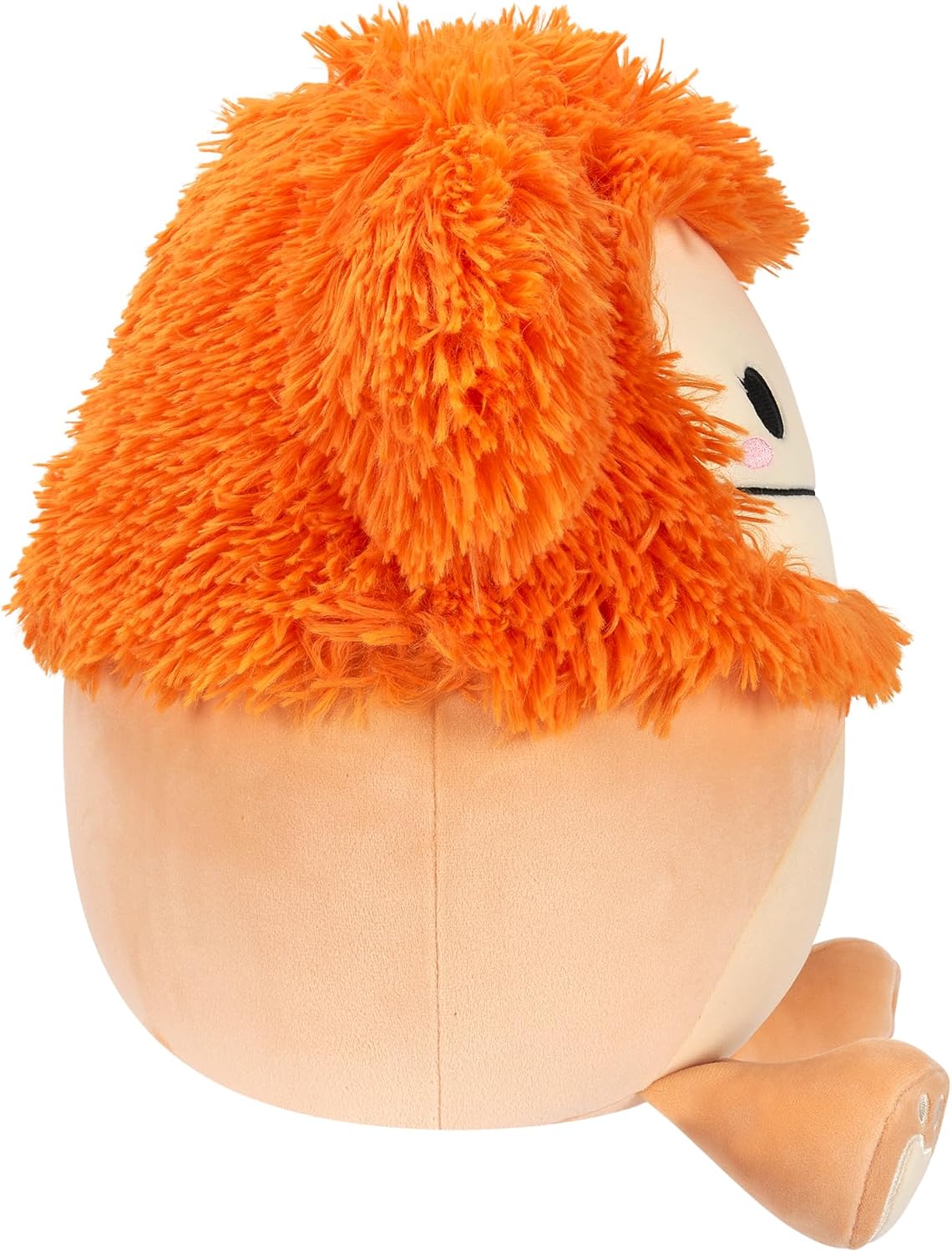 Squishmallows SQCR05428 12-Inch-Shasta The Light Orange Bigfoot with Flower Pin, Multicolour