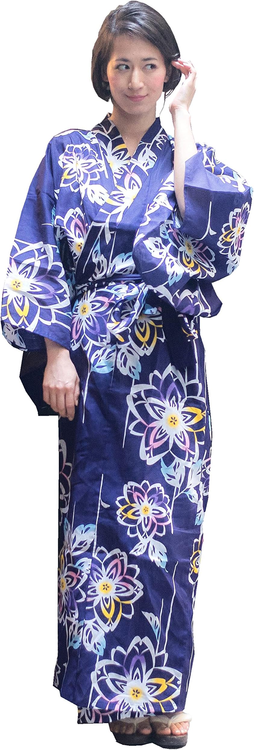 DitaKimura Jitsugyo Women's Kyoto Traditional Easy Wearing Kawaii Yukata Robe(Japanese Casual Kimono) Set 2
