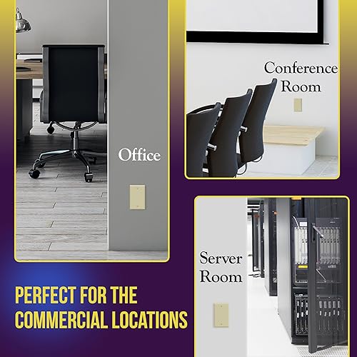 Miniatura 6 de ENERLITES - Placas para pared para ocultar imperfecciones, tamaño mediano, 4.88 x 3.11 pulgadas, de policarbonato termoplástico irrompible, aprobado