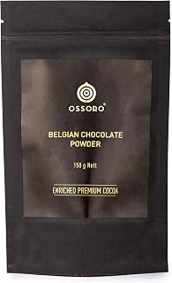 Ossoro Belgian Chocolate Powder I Used to Make Cakes, Snacks, Ice creams, Candies, Baking, Beverages & More -100 % Vegetarian with Natural Extracts (150 Grams)