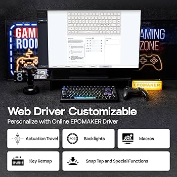 epomaker he80 8kポーリングレート Amazon | EPOMAKER HE80 ホール効果ゲーミングキーボード 8K